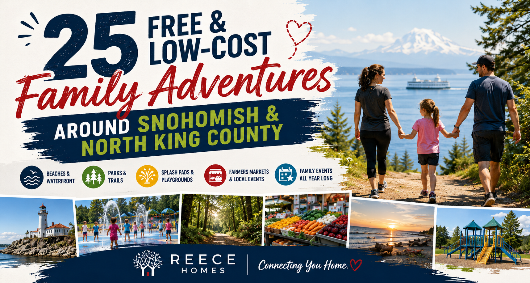 25 Free & Low-Cost Family Adventures Around Snohomish & North King County header image.