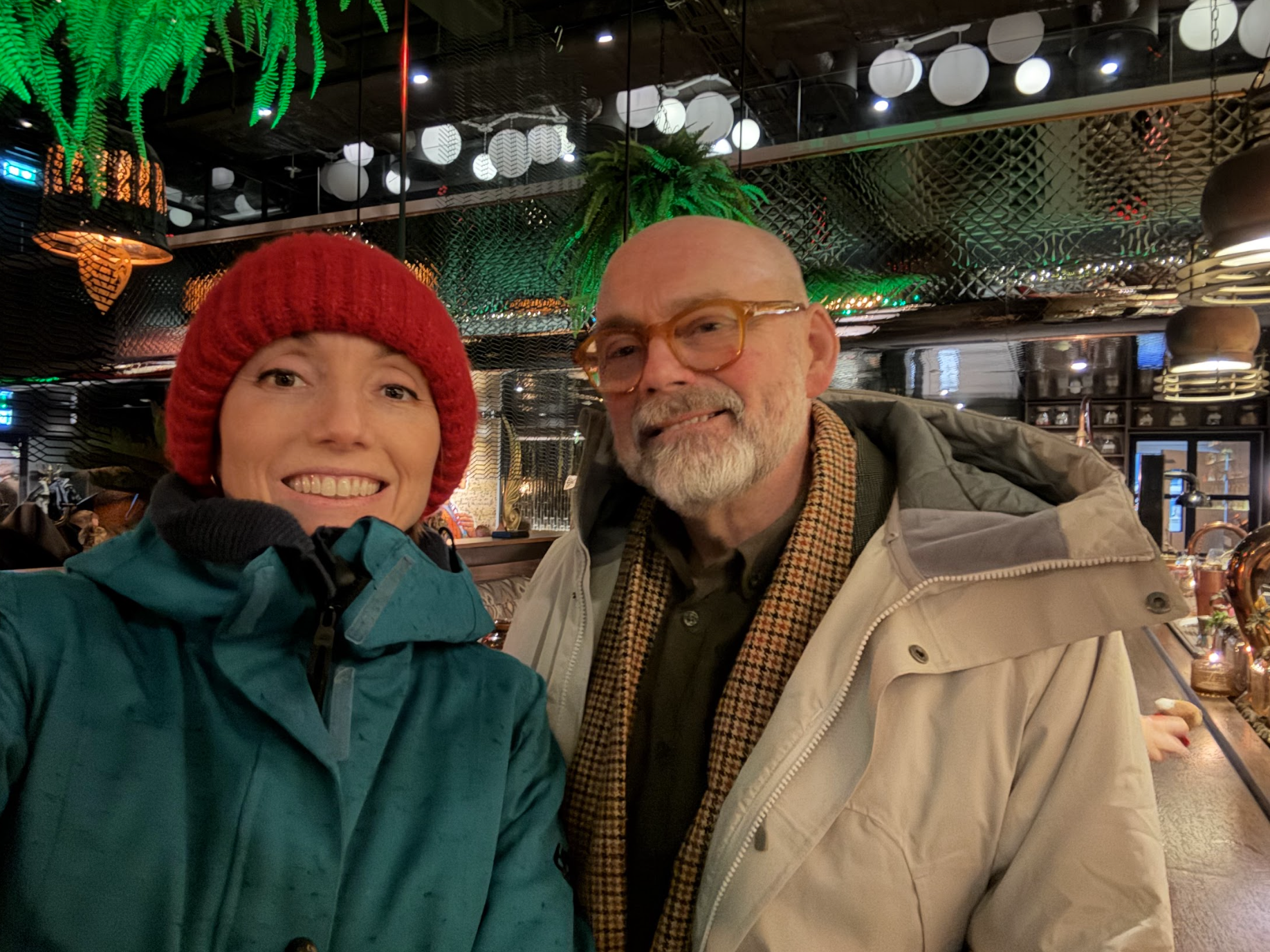 Victoria standing next to her father