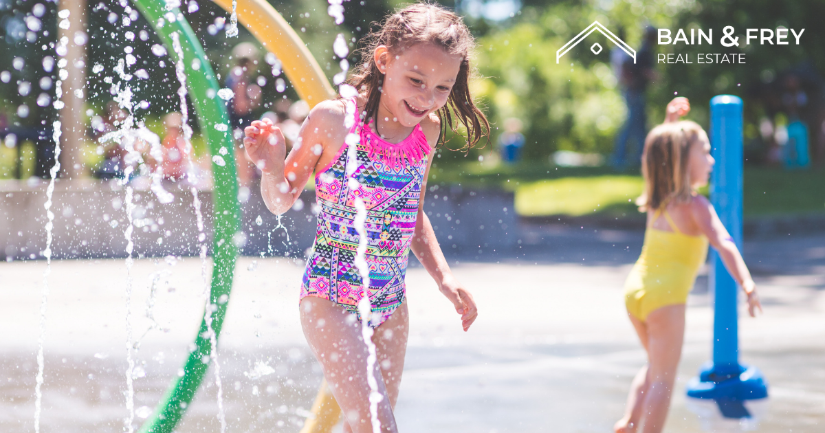 Kids Playing in Splash Pad