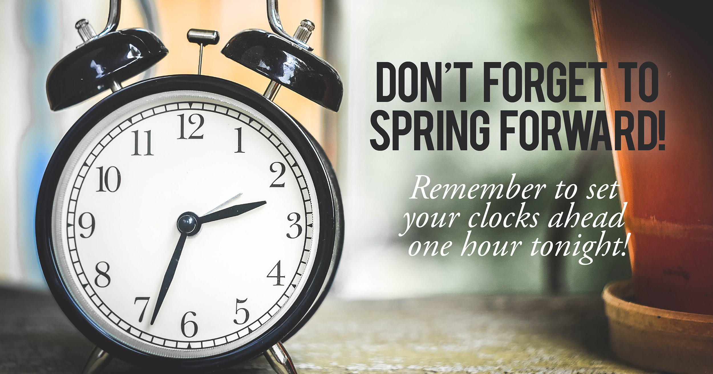 10 Things To Do When You Set Your Clocks Forward header image.