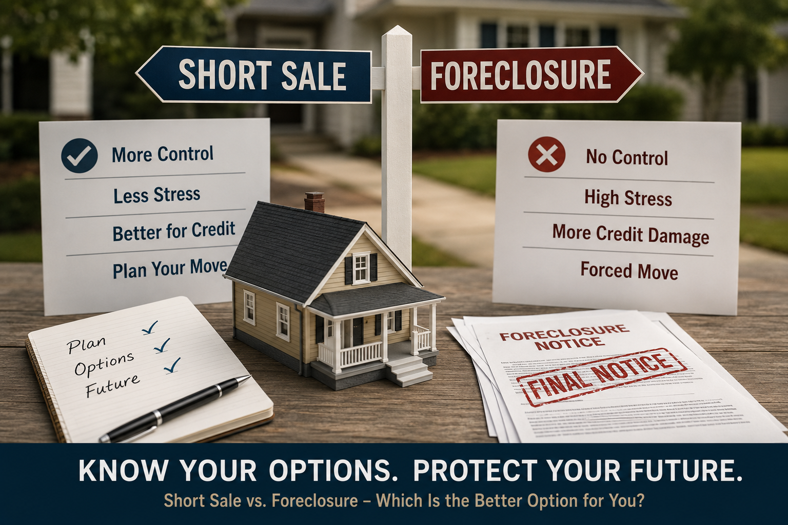 Homeowner comparing short sale vs foreclosure options in Jacksonville and St. Johns County