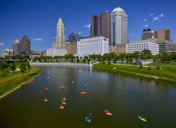 Downtown Columbus on the Scioto River