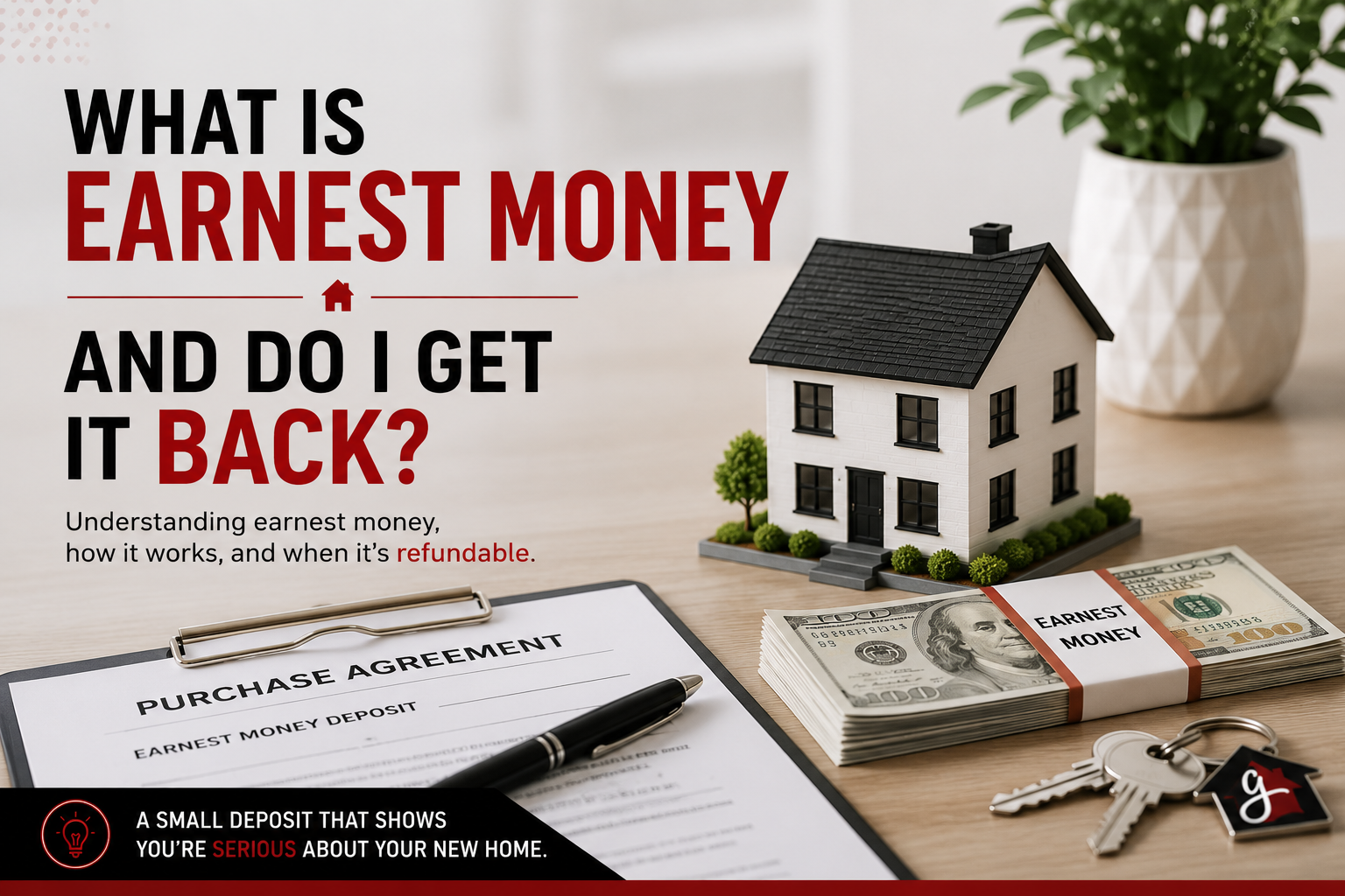 What is Earnest Money and Do I Get It Back? header image.