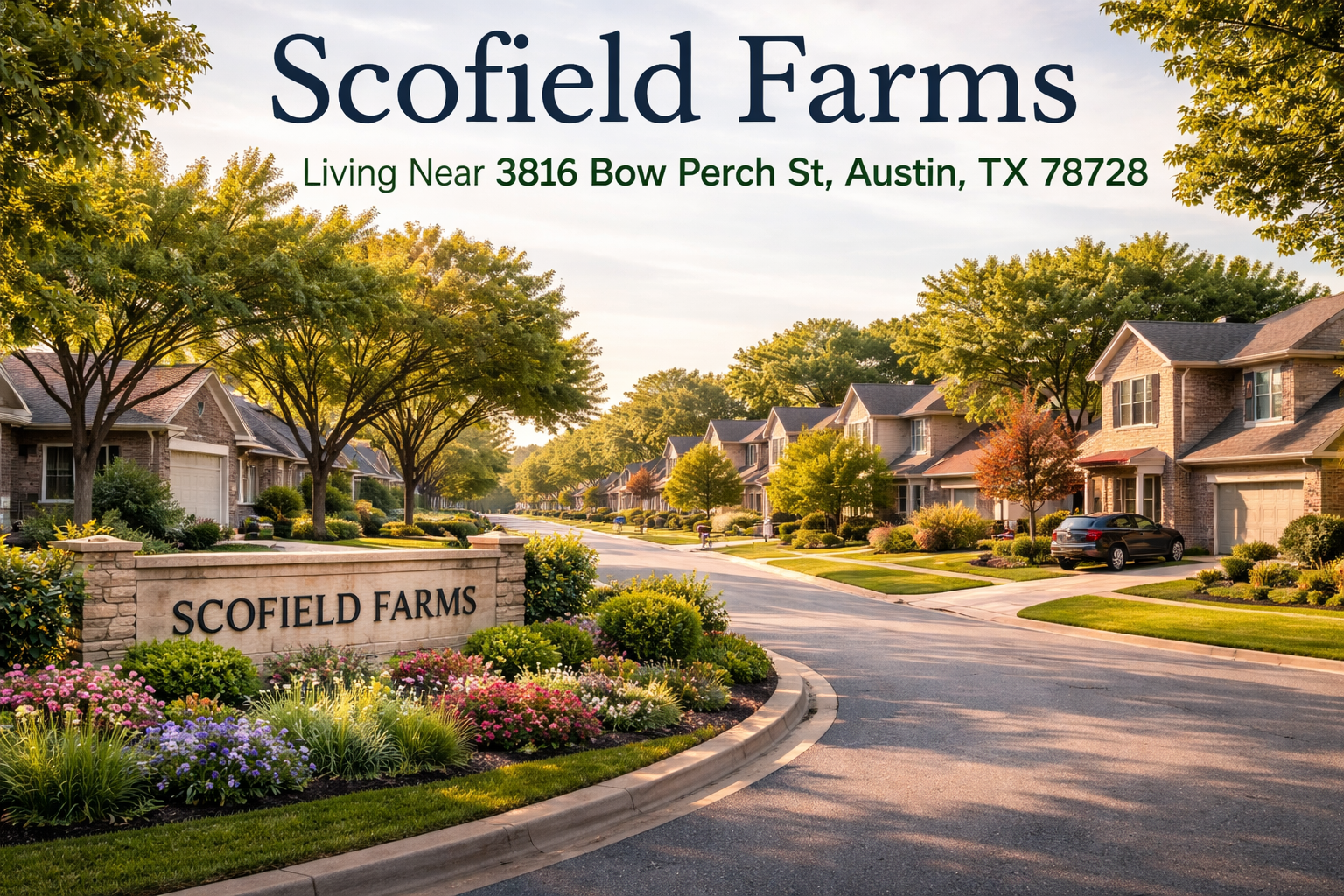 Scofield Farms: Living Near 3816 Bow Perch St, Austin, TX 78728