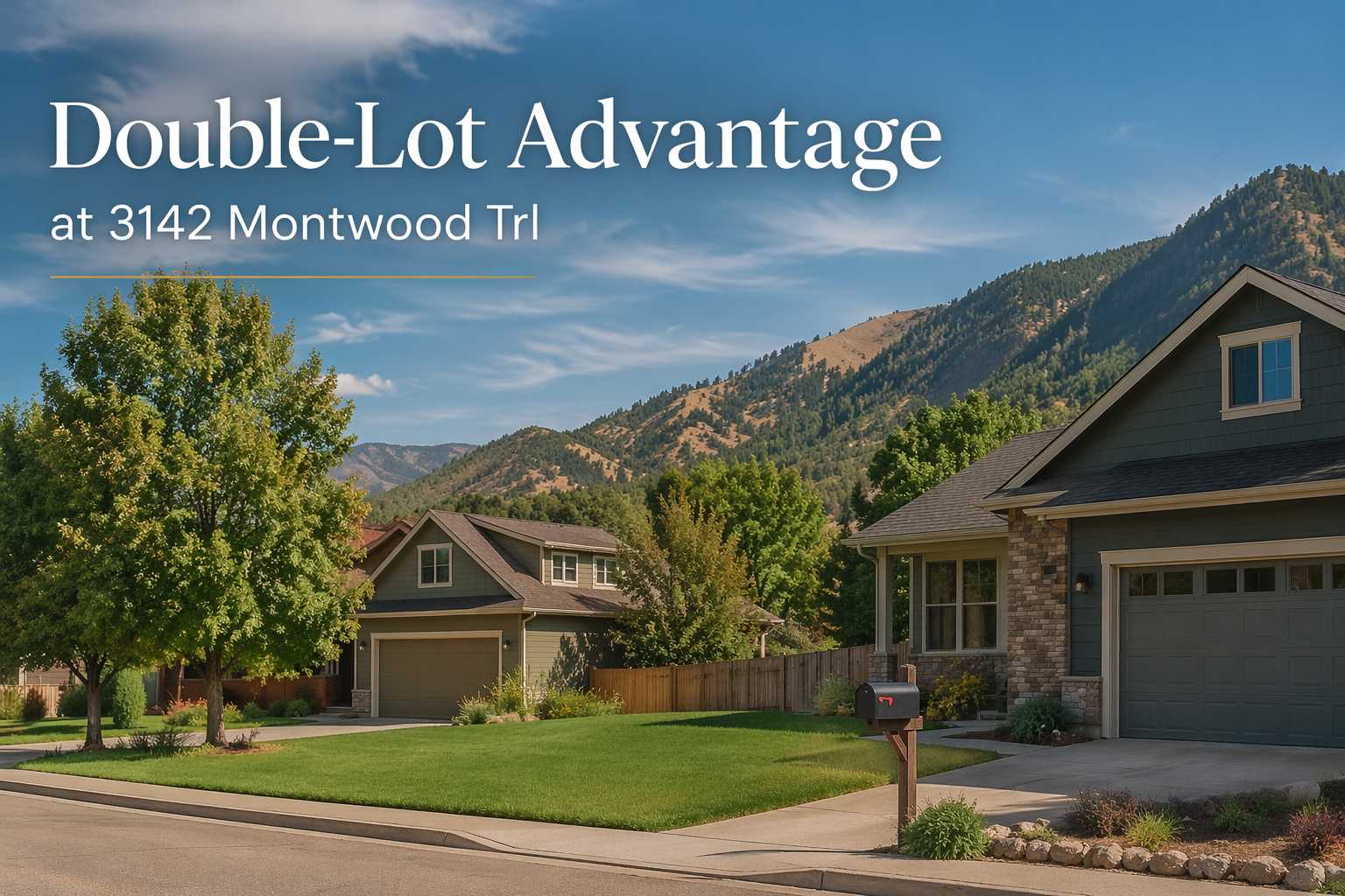 Double-Lot Advantage at 3142 Montwood Trl | Byrne Real Estate Group header image.