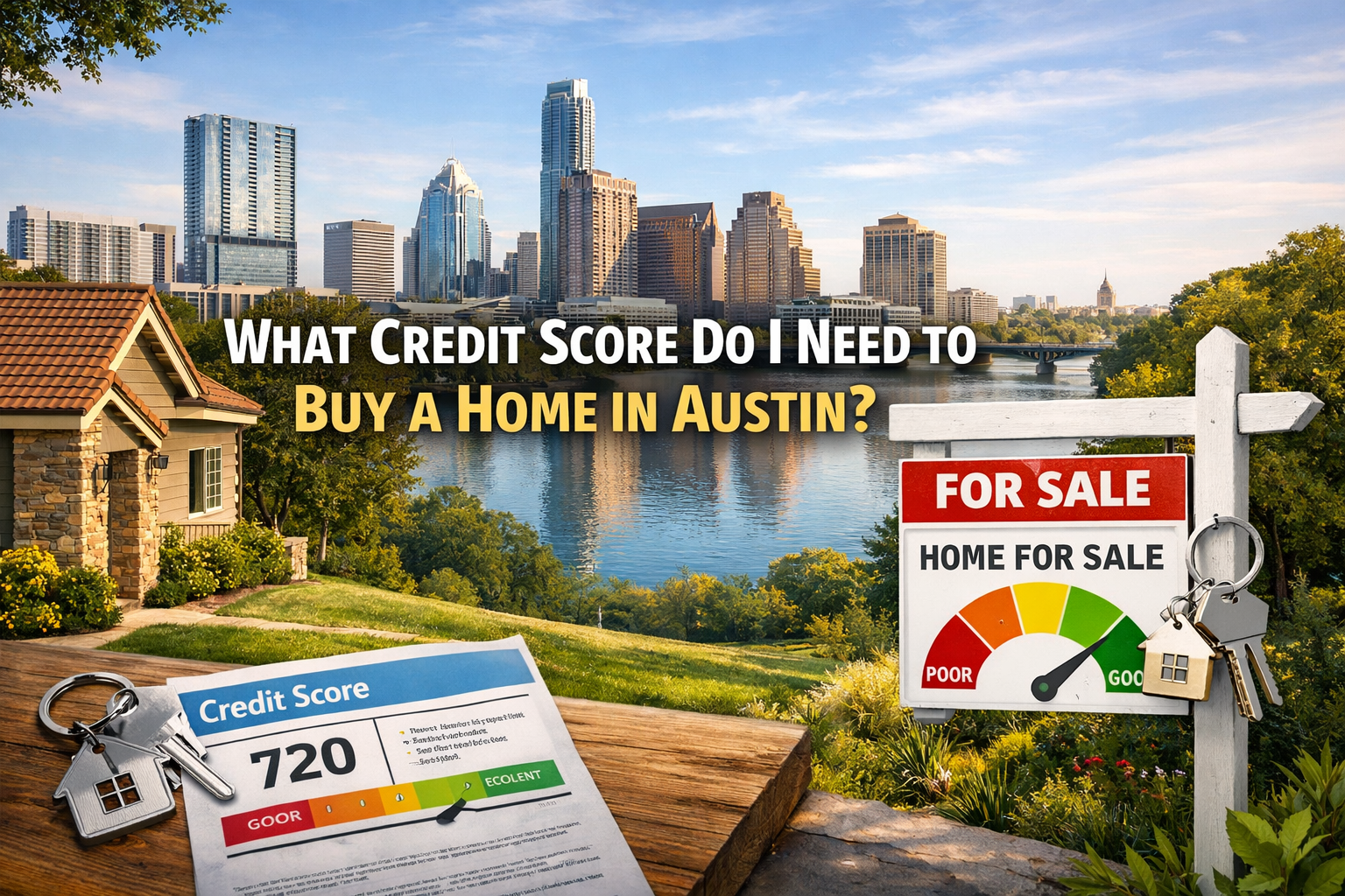 What credit score do I need to buy a home in Austin? header image.