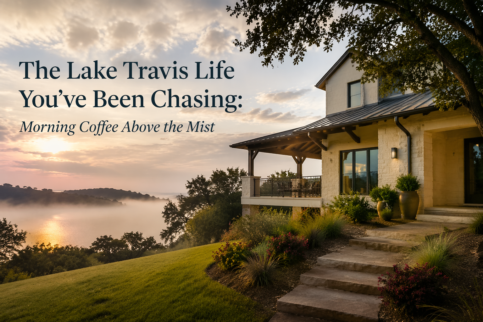 The Lake Travis Life You’ve Been Chasing: Morning Coffee Above the Mist header image.