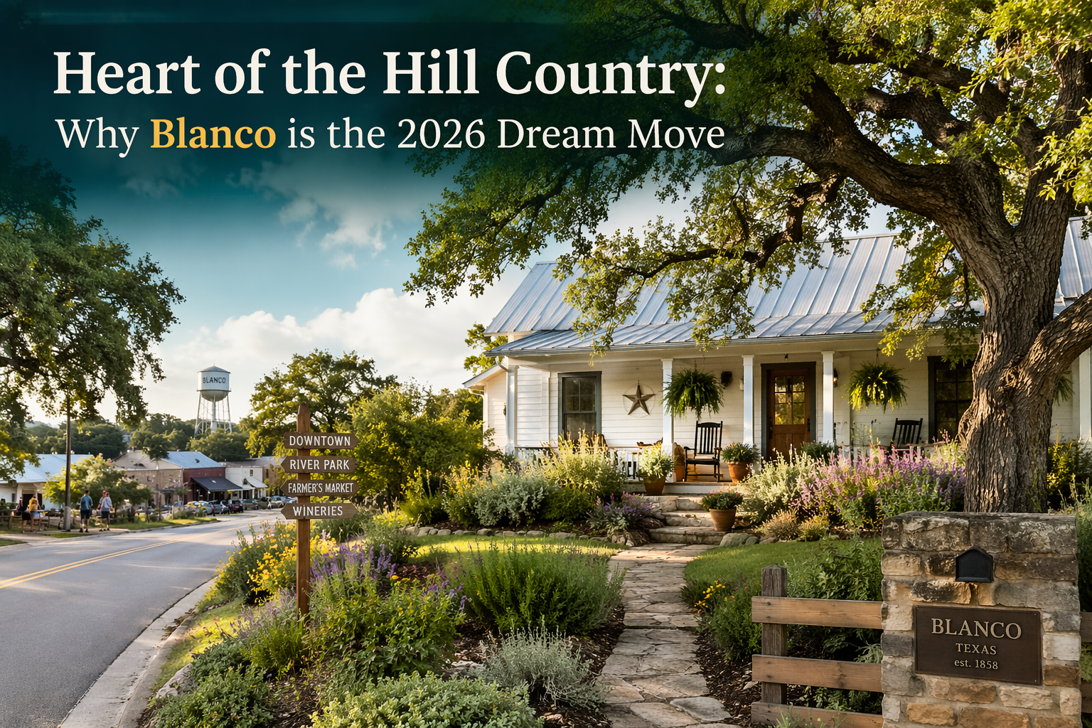 Heart of the Hill Country: Why Blanco is the 2026 Dream Move header image.