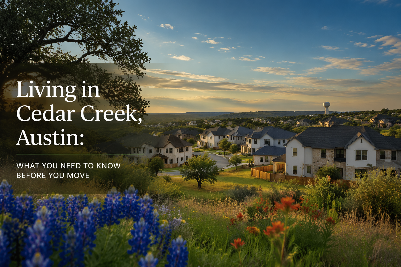 Living in Cedar Creek, Austin: The Complete 2026 Guide | Byrne Real Estate Group header image.