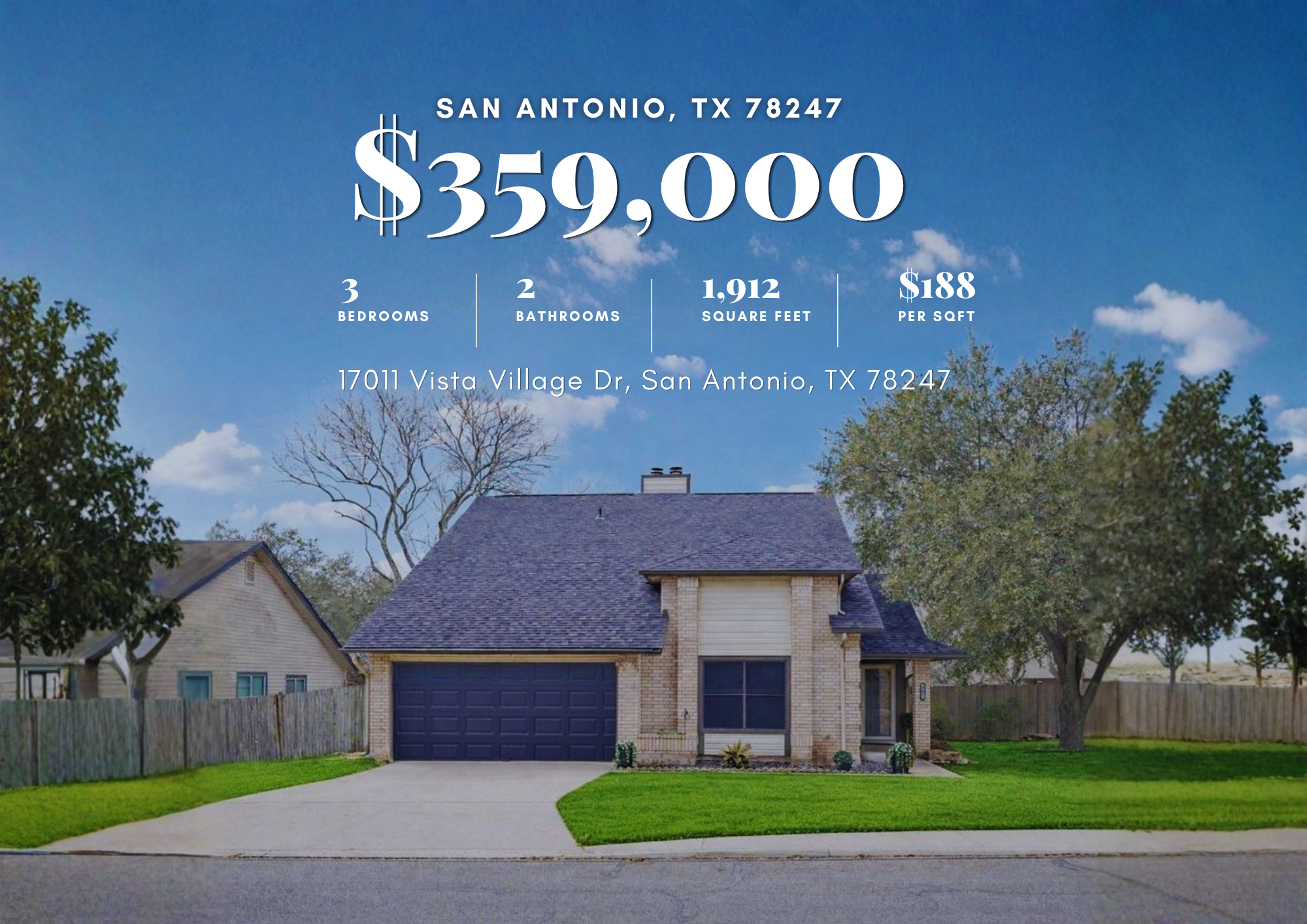 17011 Vista Village Dr: A Sun-Drenched Sanctuary in San Antonio header image.