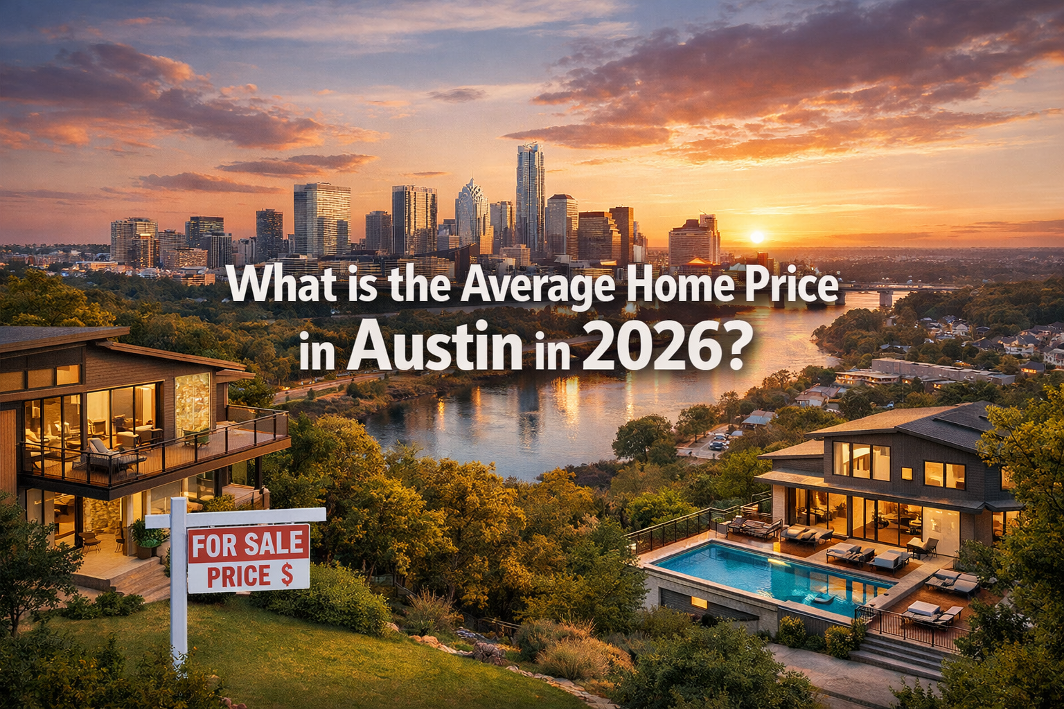 What is the average home price in Austin in 2026? header image.
