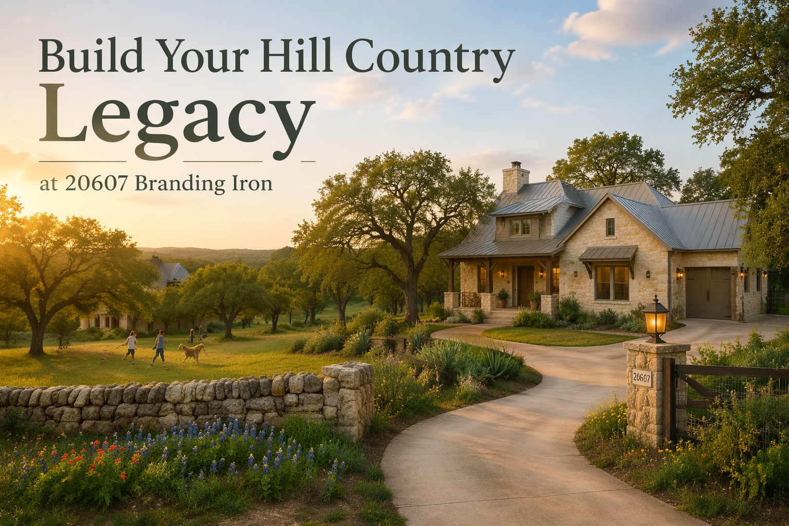 Build Your Hill Country Legacy at 20607 Branding Iron header image.