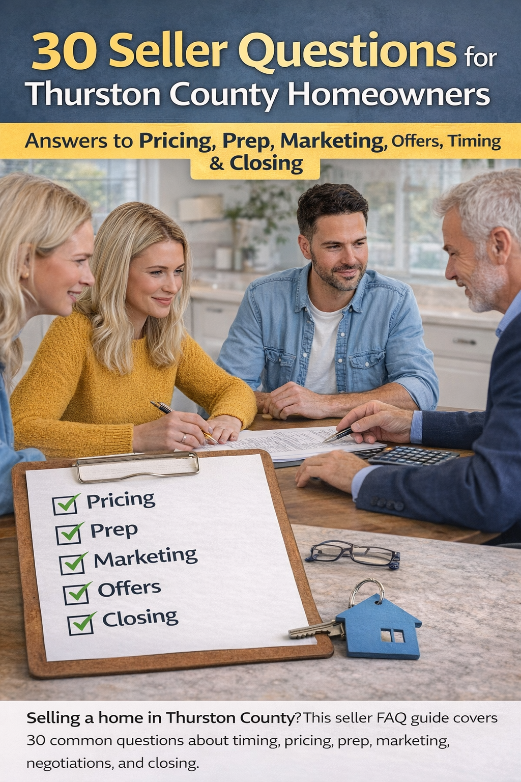 30 Seller Questions Thurston County Homeowners ask Before Listing header image.