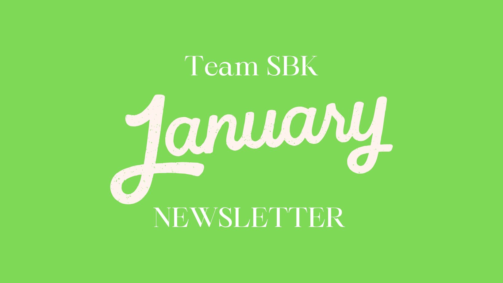 January Newsletter header image.