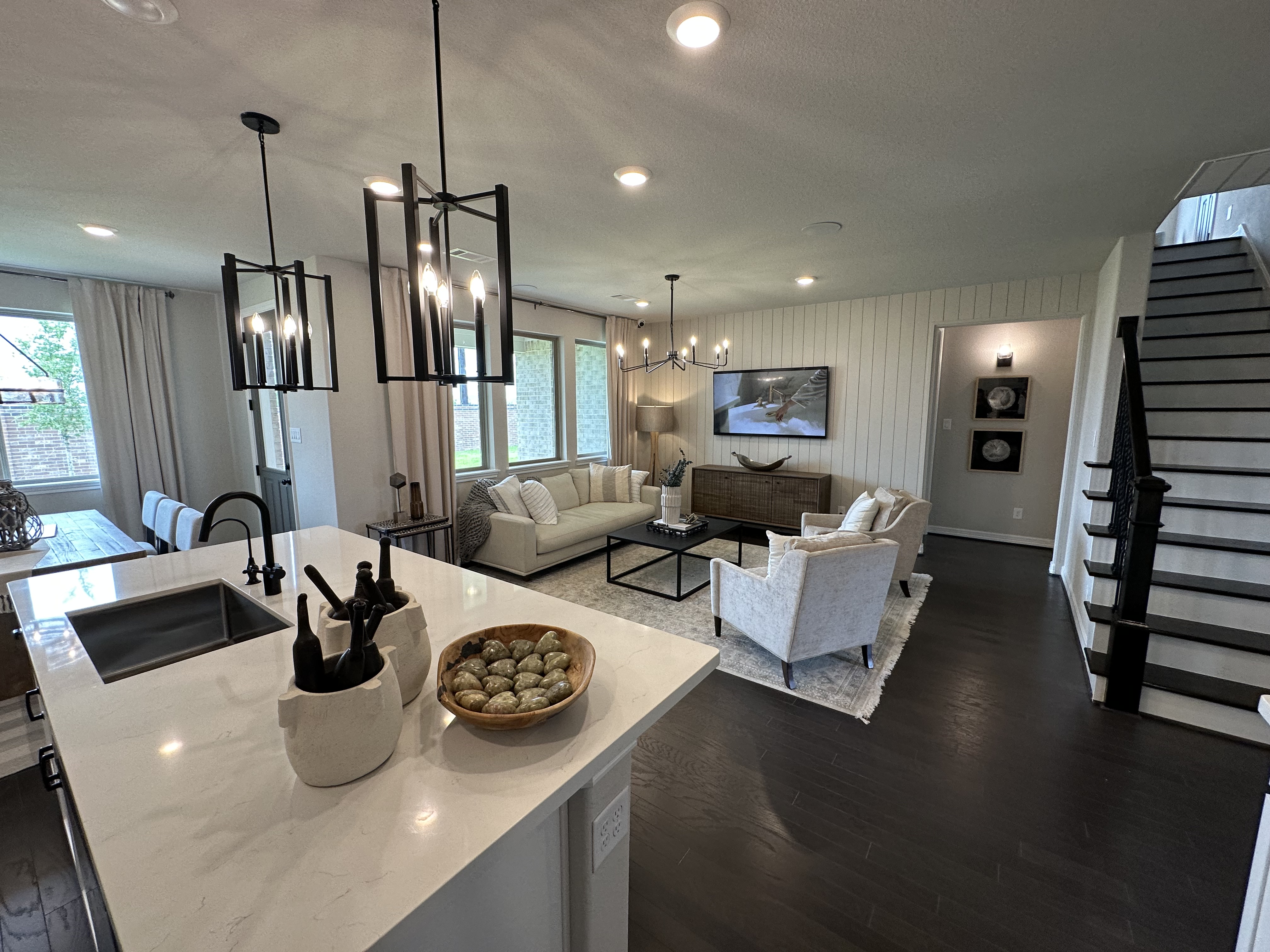 Katy, TX home exterior with spring landscaping, ready for sale