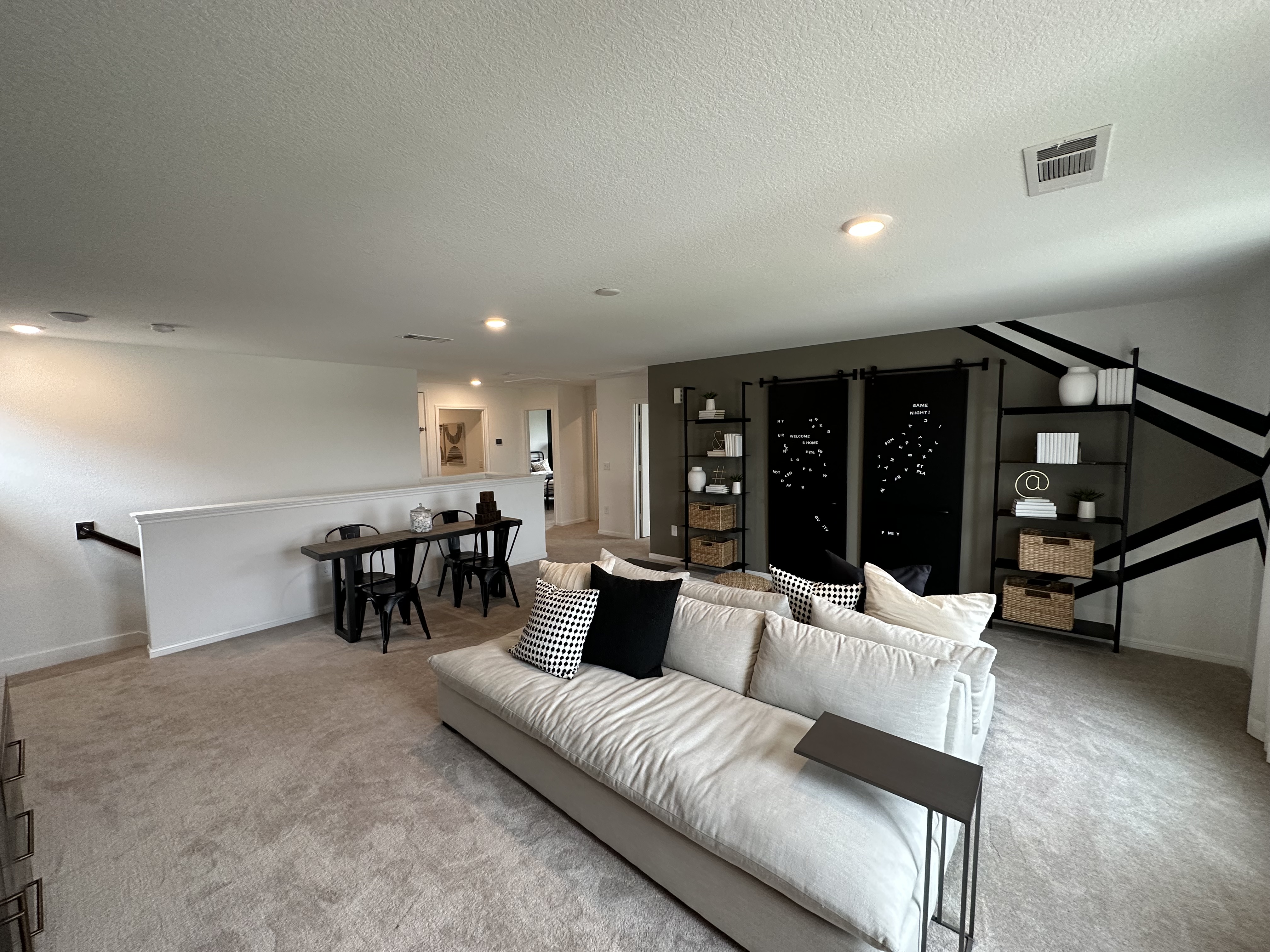 Residential neighborhood in Katy TX with sidewalks and mature trees