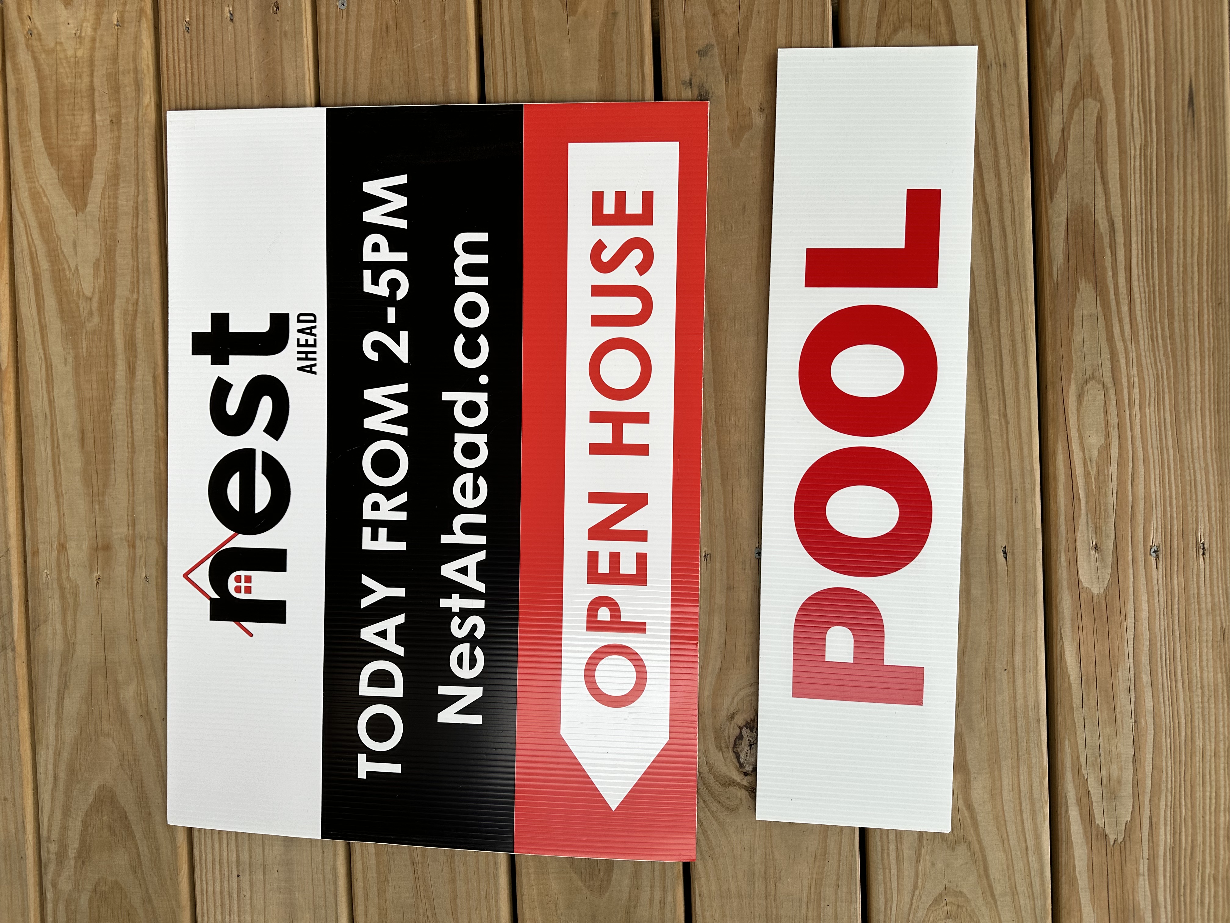 About to put up an open house sign outside a home for sale in Katy, TX.