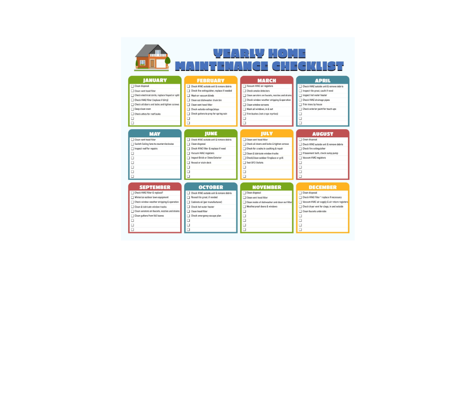 Basic Home Maintenance Checklist header image.