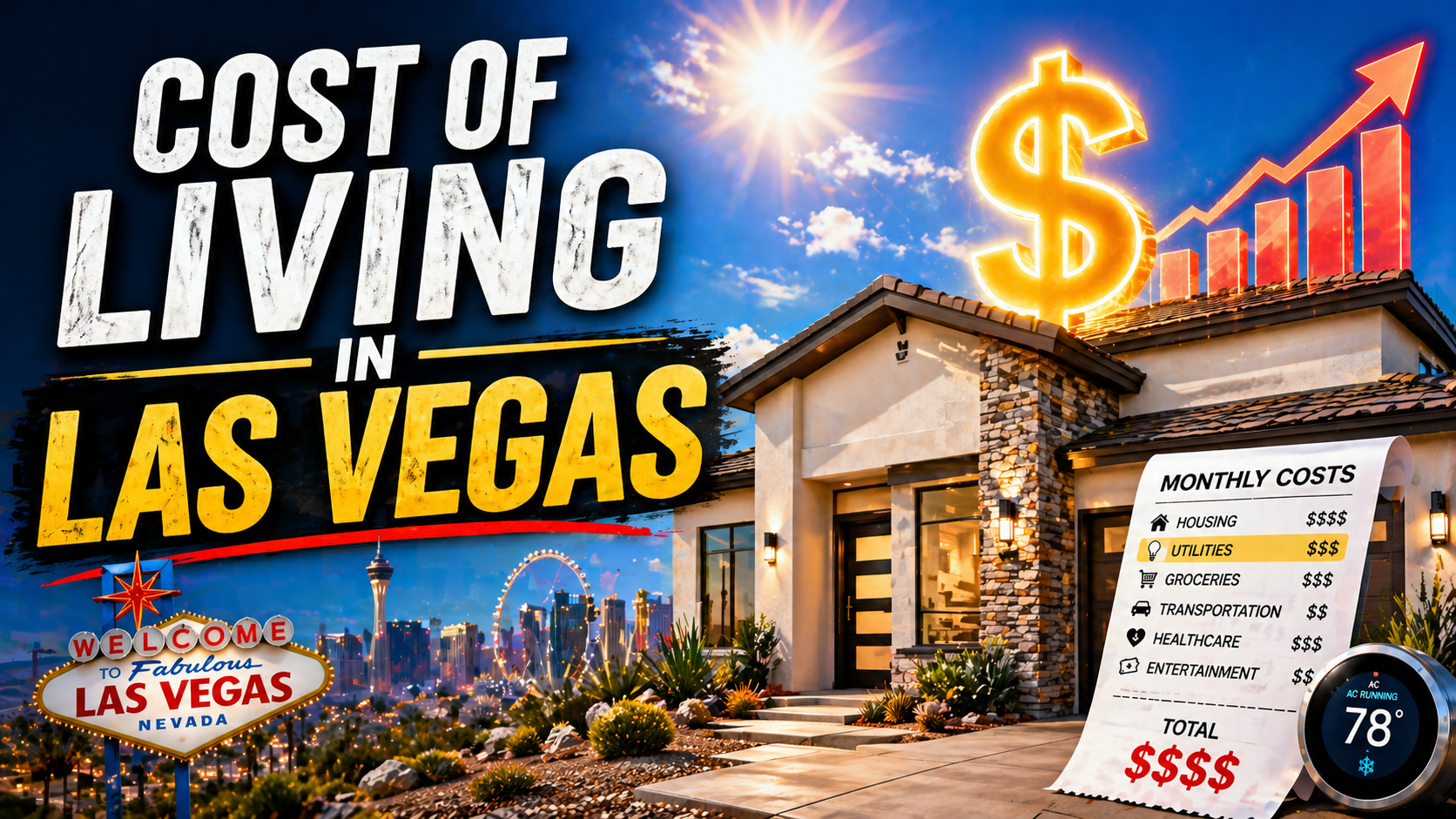 💵 Cost of Living in Las Vegas (2026 Guide: What It REALLY Costs) header image.