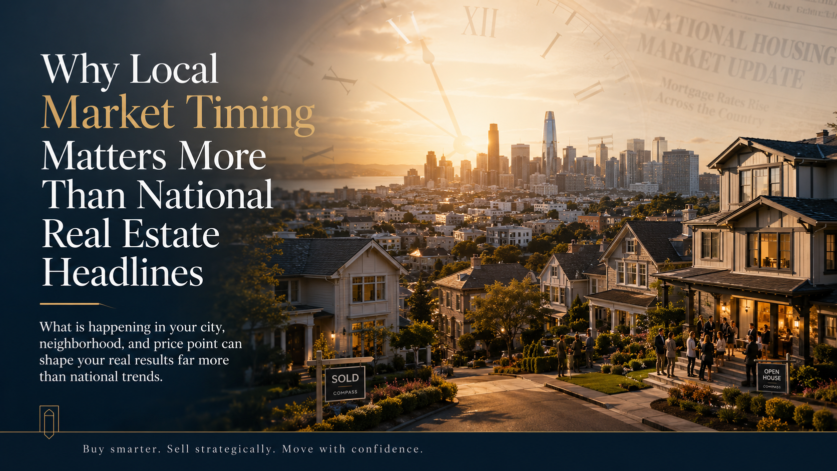 Homebuyer and seller strategy meeting with neighborhood market charts and calendar planning