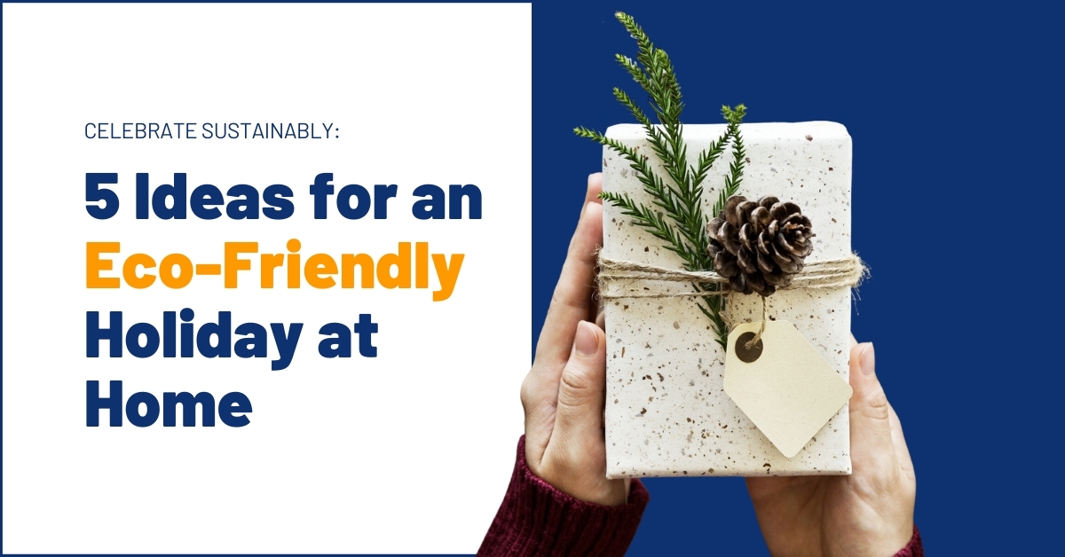 Celebrate Sustainably: 5 Ideas for an Eco-Friendly Holiday at Home header image.
