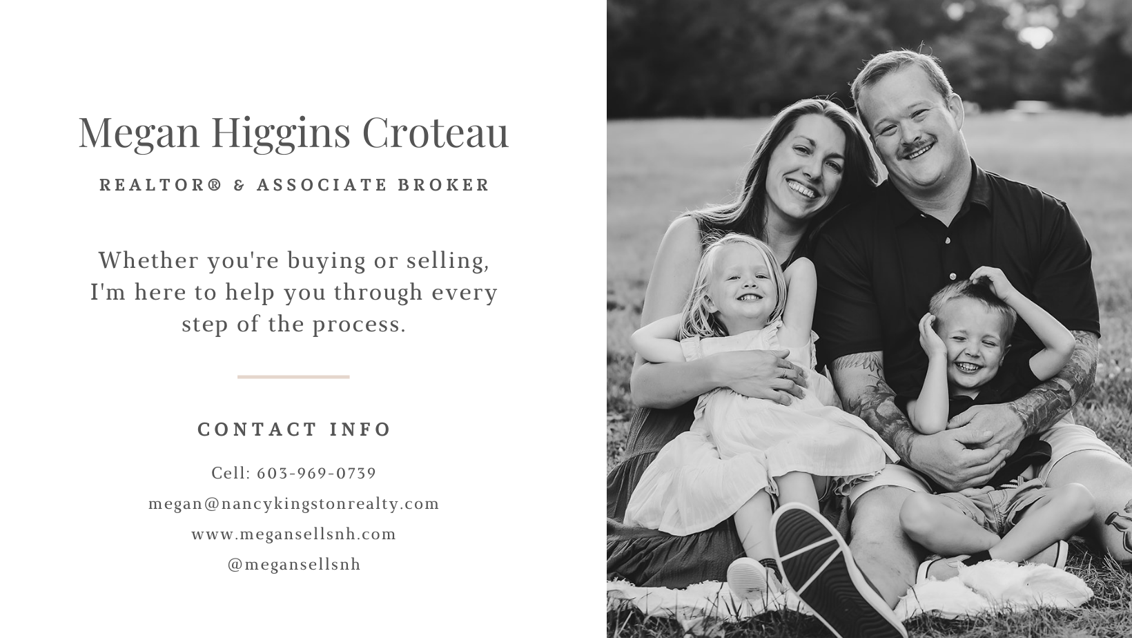 Meg and her husband Adam, Also a Realtor and kids