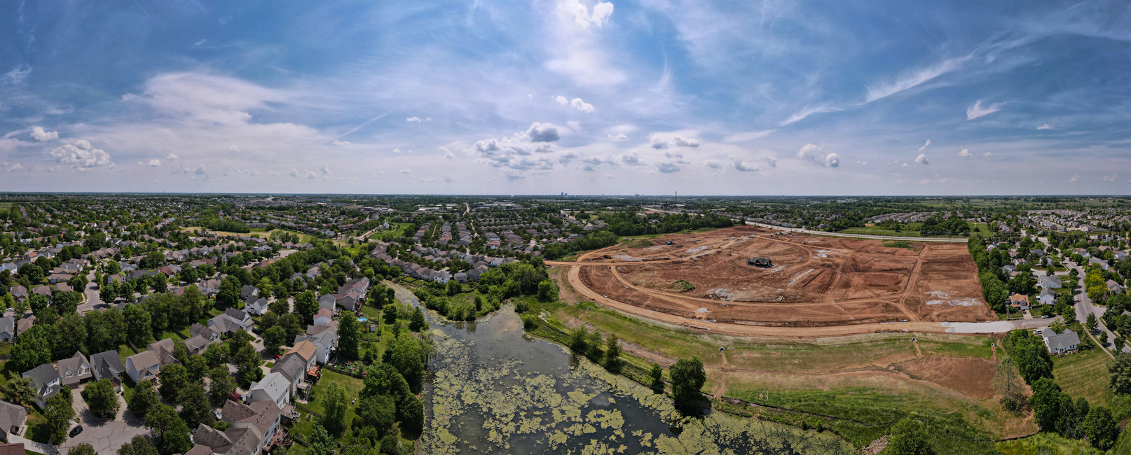 Neighborhood Homes and Development — Aerial View
