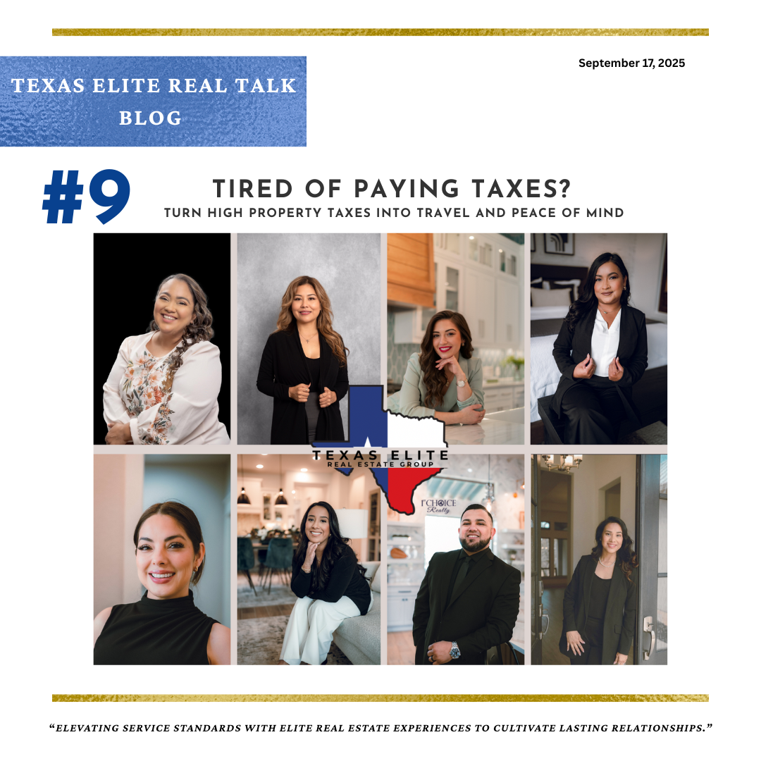 Tired of paying taxes?  Turn High Property Taxes into Travel and Peace of Mind header image.