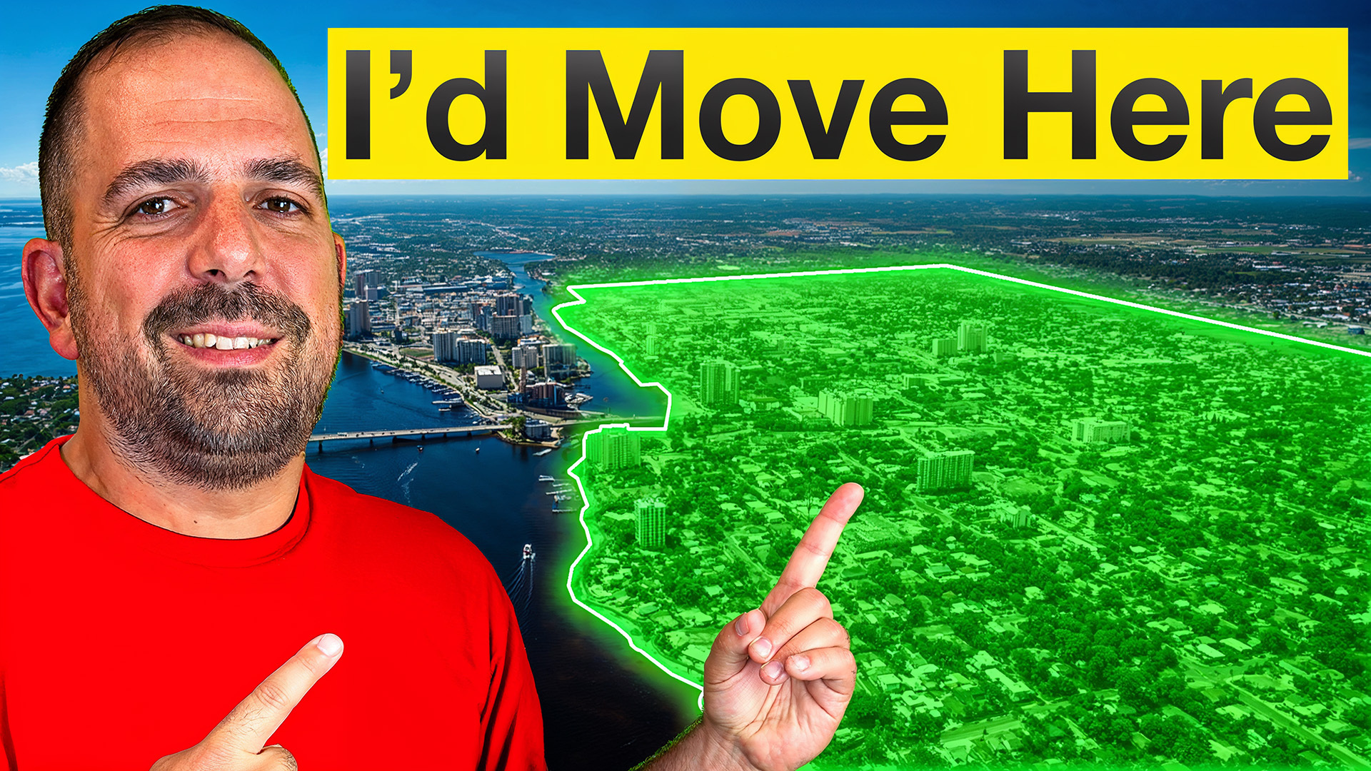 John Garuti pointing to highlighted Fort Myers map with bold text 