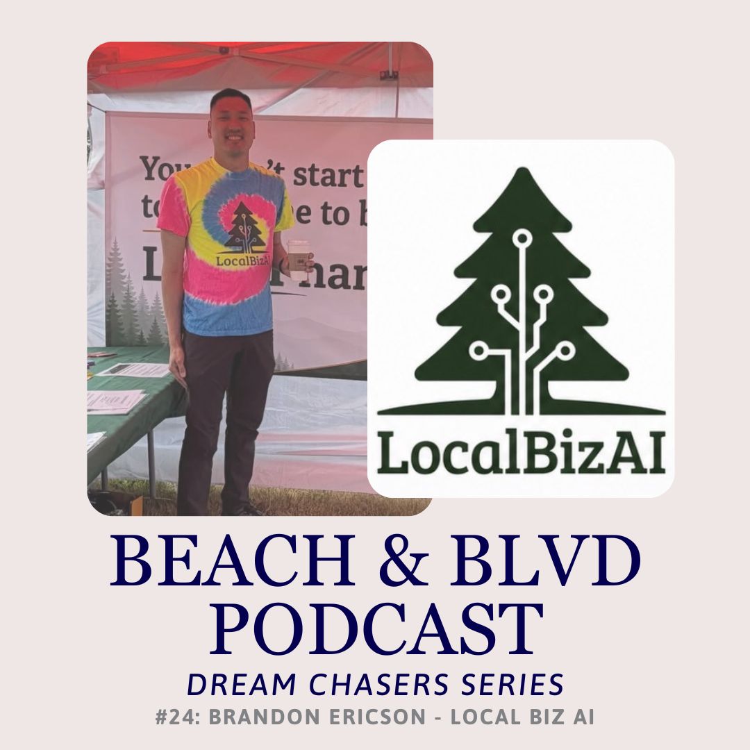 Dream Chasers Podcast Series:  Brandon Ericson - Local Biz AI header image.
