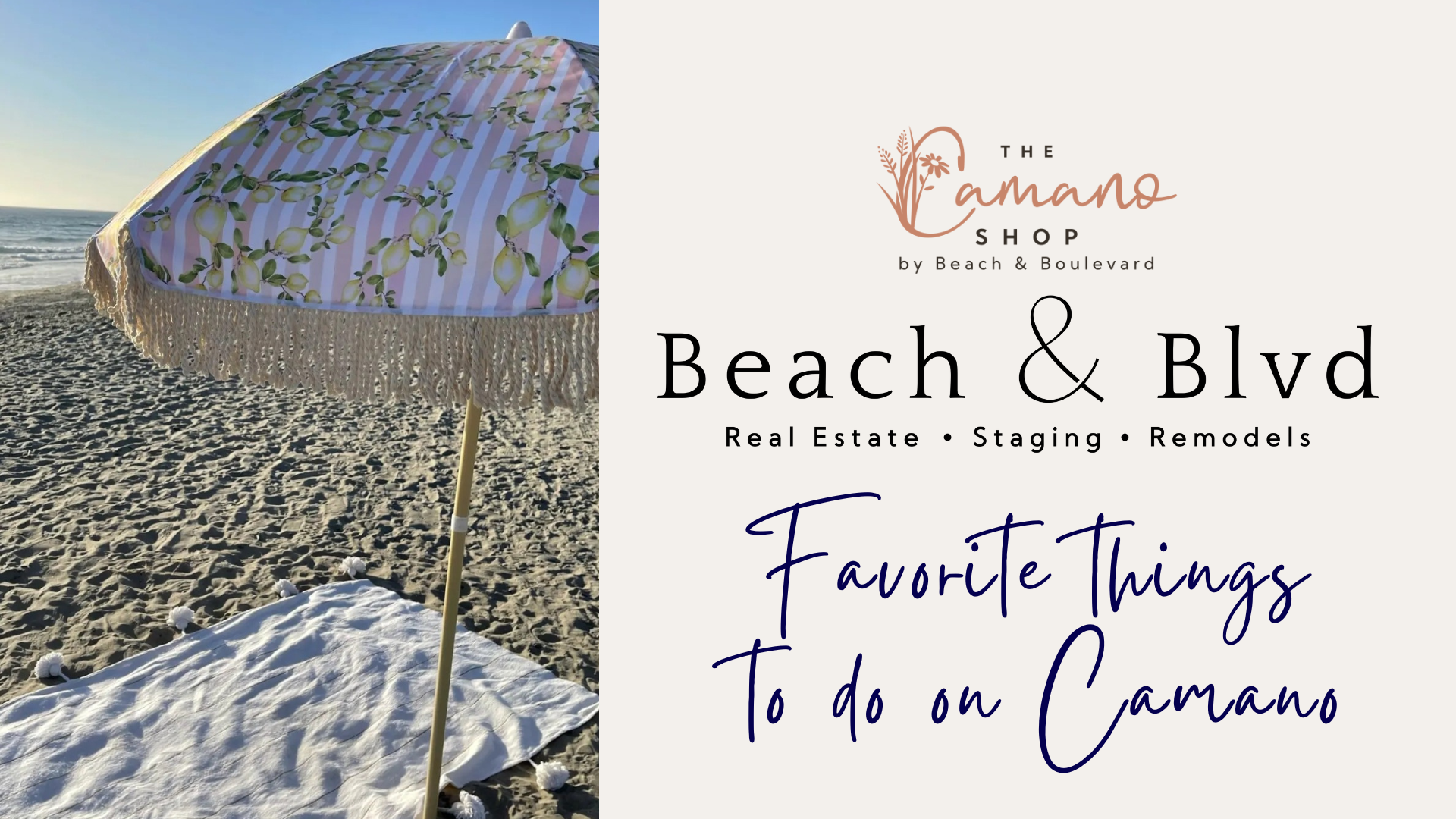 Beach & Blvd - Favorite things to do on Camano header image.