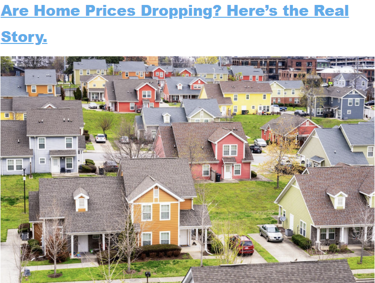 Are Home Prices Dropping? header image.