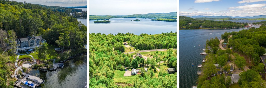 Meredith, Wolfeboro and Lake Winnipesaukee waterfront views