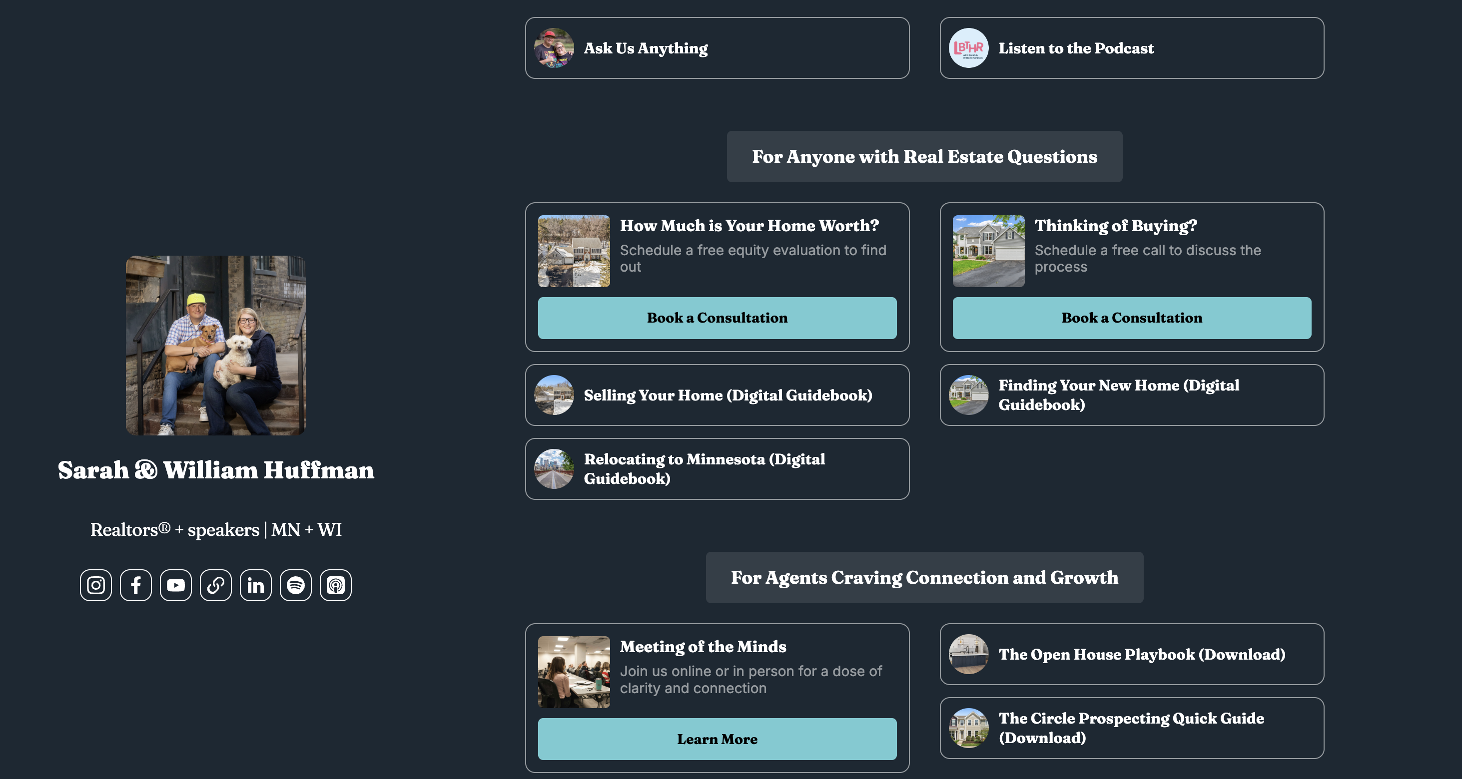 Sarah & William Huffman's real estate resource library