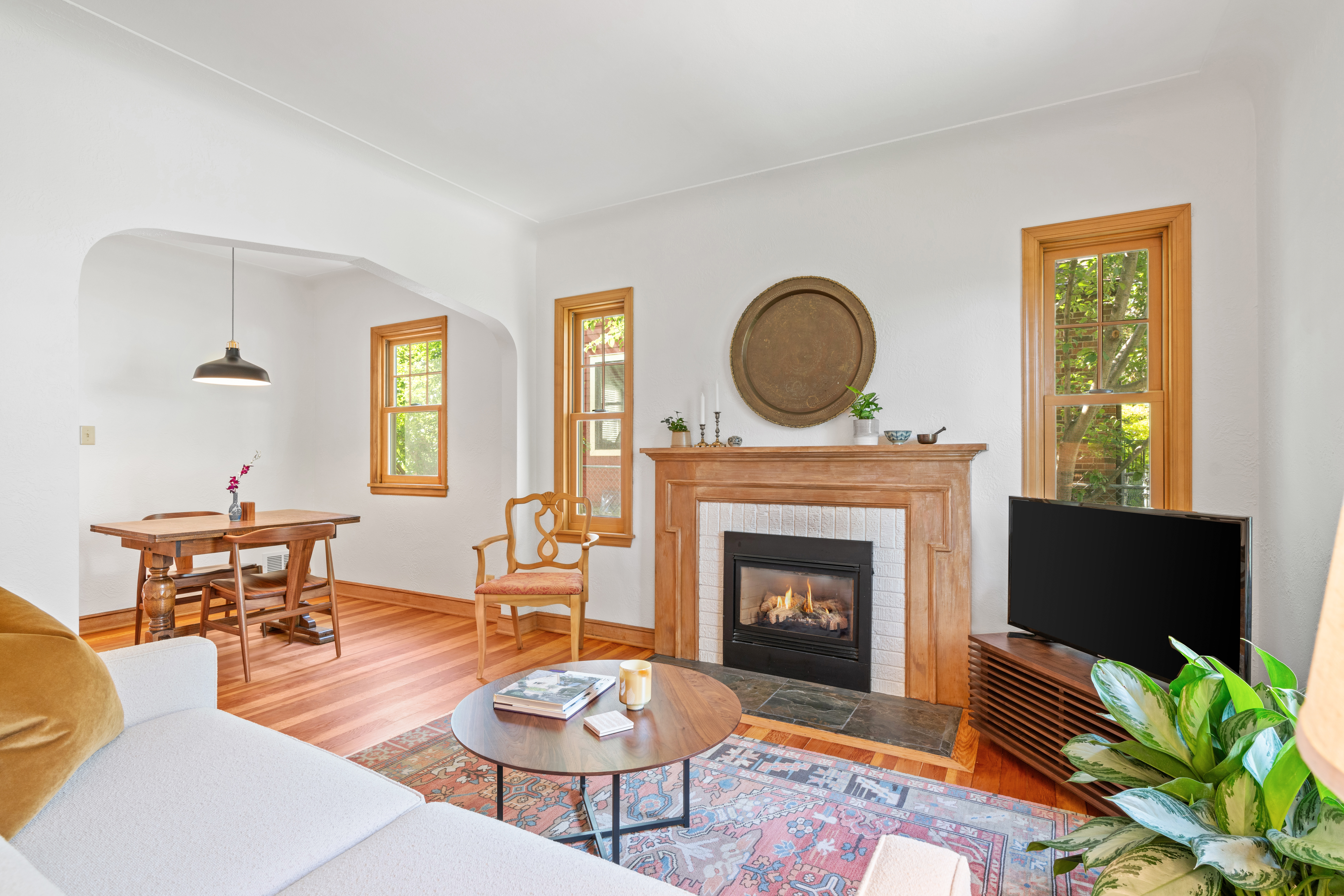 Living room in Minnesota home
