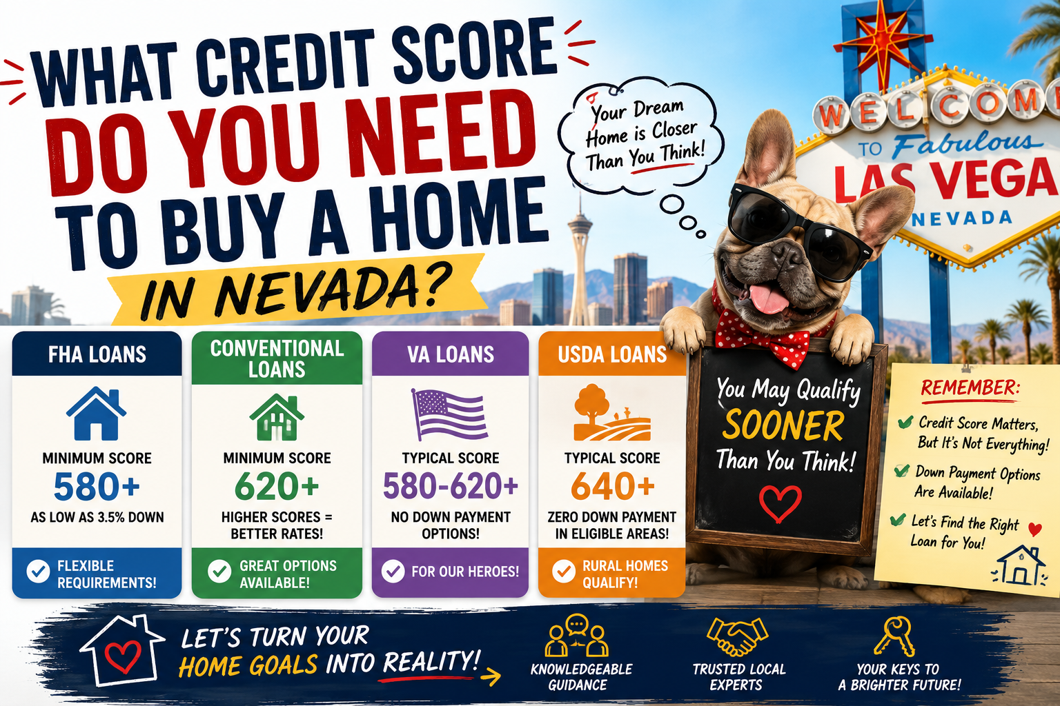 What Credit Score Do You Need to Buy a Home in Nevada? header image.