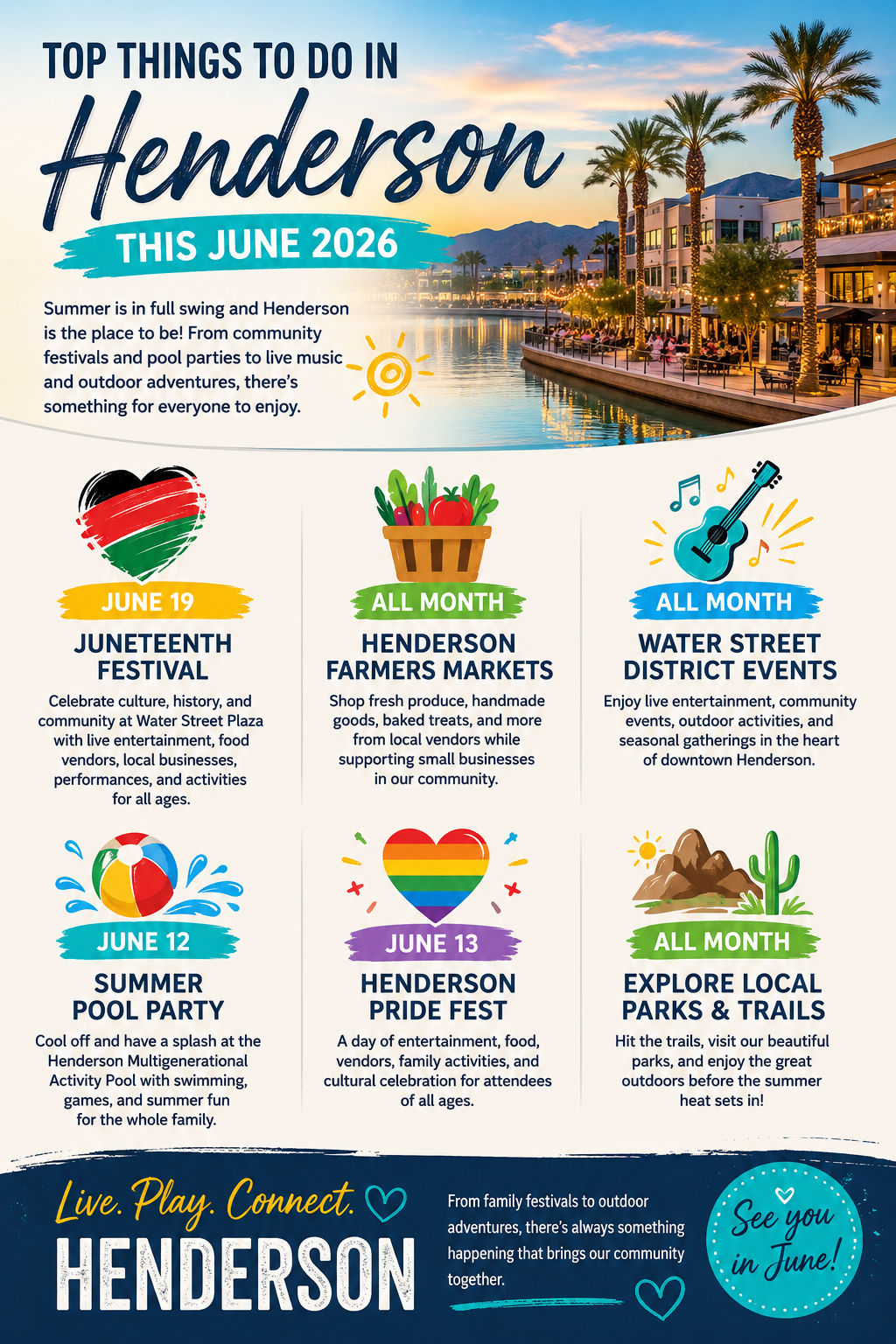 Henderson June Events header image.