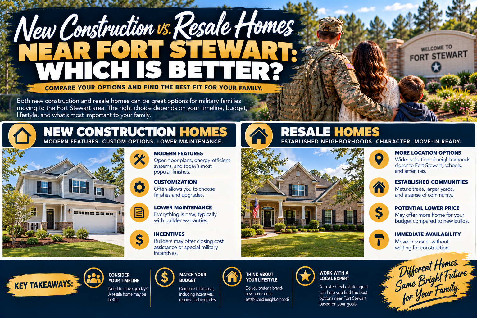 New Construction vs. Resale Homes Near Fort Stewart: Which Is Better? header image.