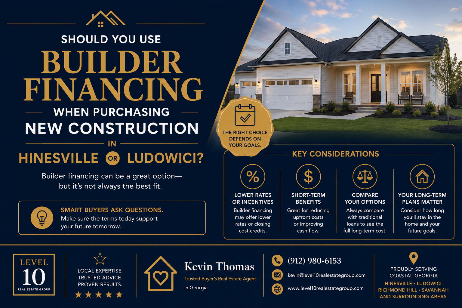 Should You Use Builder Financing When Purchasing New Construction in Hinesville or Ludowici? header image.