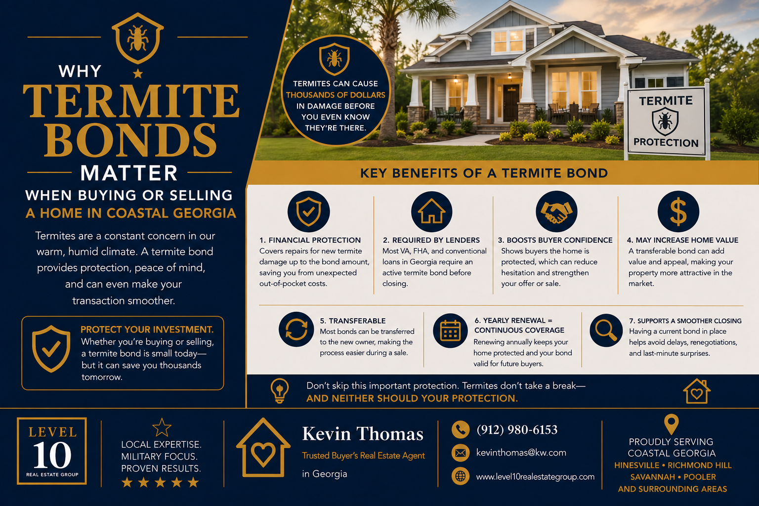 Why Termite Bonds Matter When Buying or Selling a Home in Coastal Georgia header image.