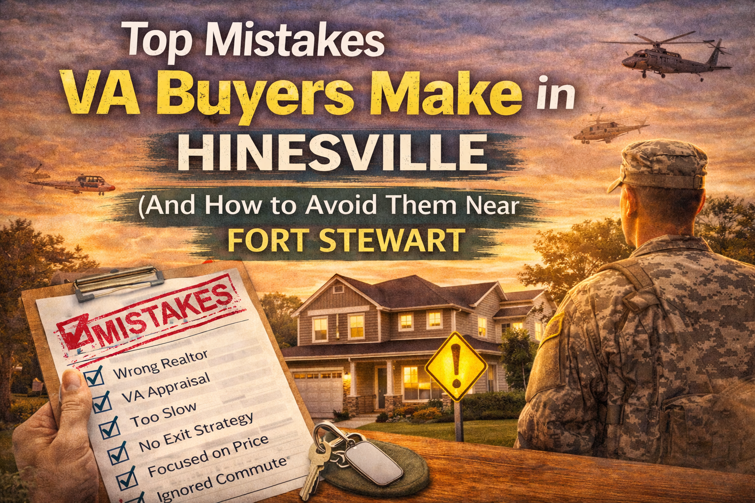 Top Mistakes VA Buyers Make in Hinesville (And How to Avoid Them Near Fort Stewart) header image.