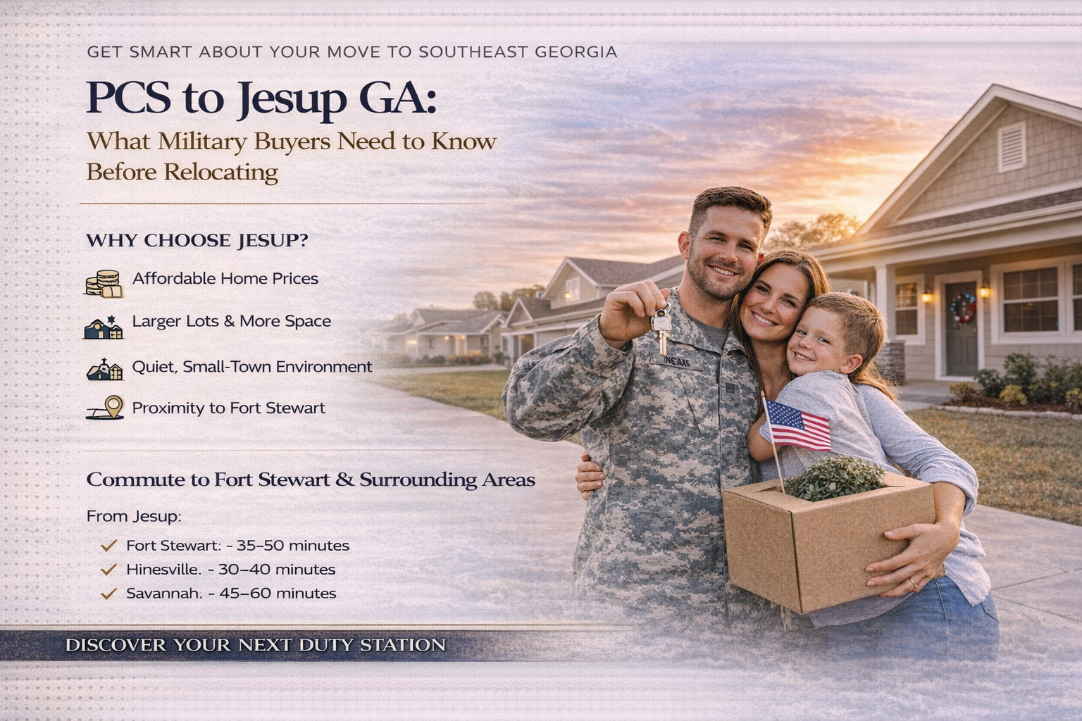 PCS to Jesup GA: What Military Buyers Need to Know Before Relocating header image.