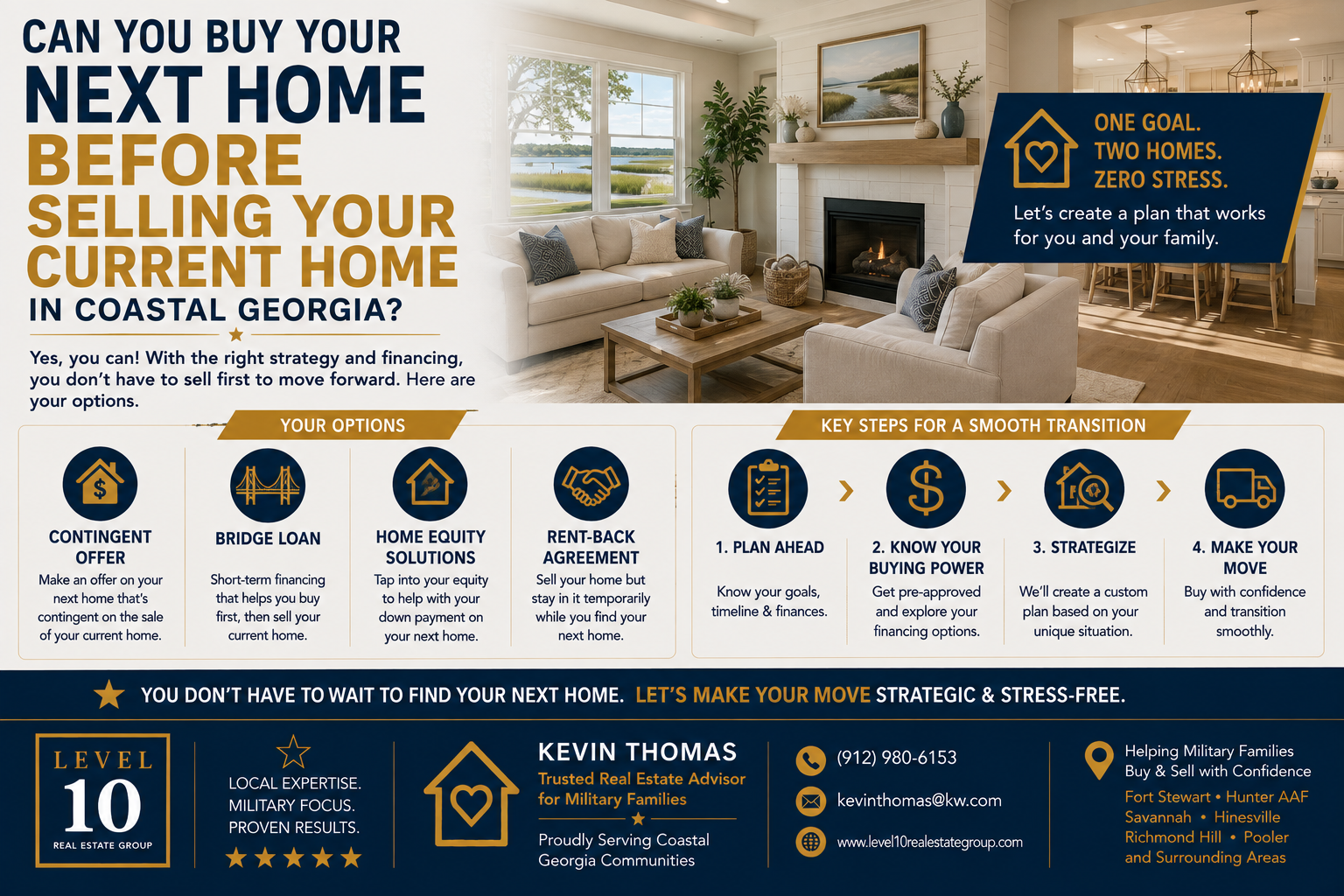 Can You Buy Your Next Home Before Selling Your Current Home in Coastal Georgia? header image.