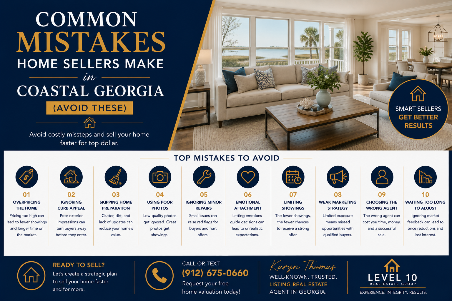 Common Mistakes Home Sellers Make in Coastal Georgia (Avoid These) header image.