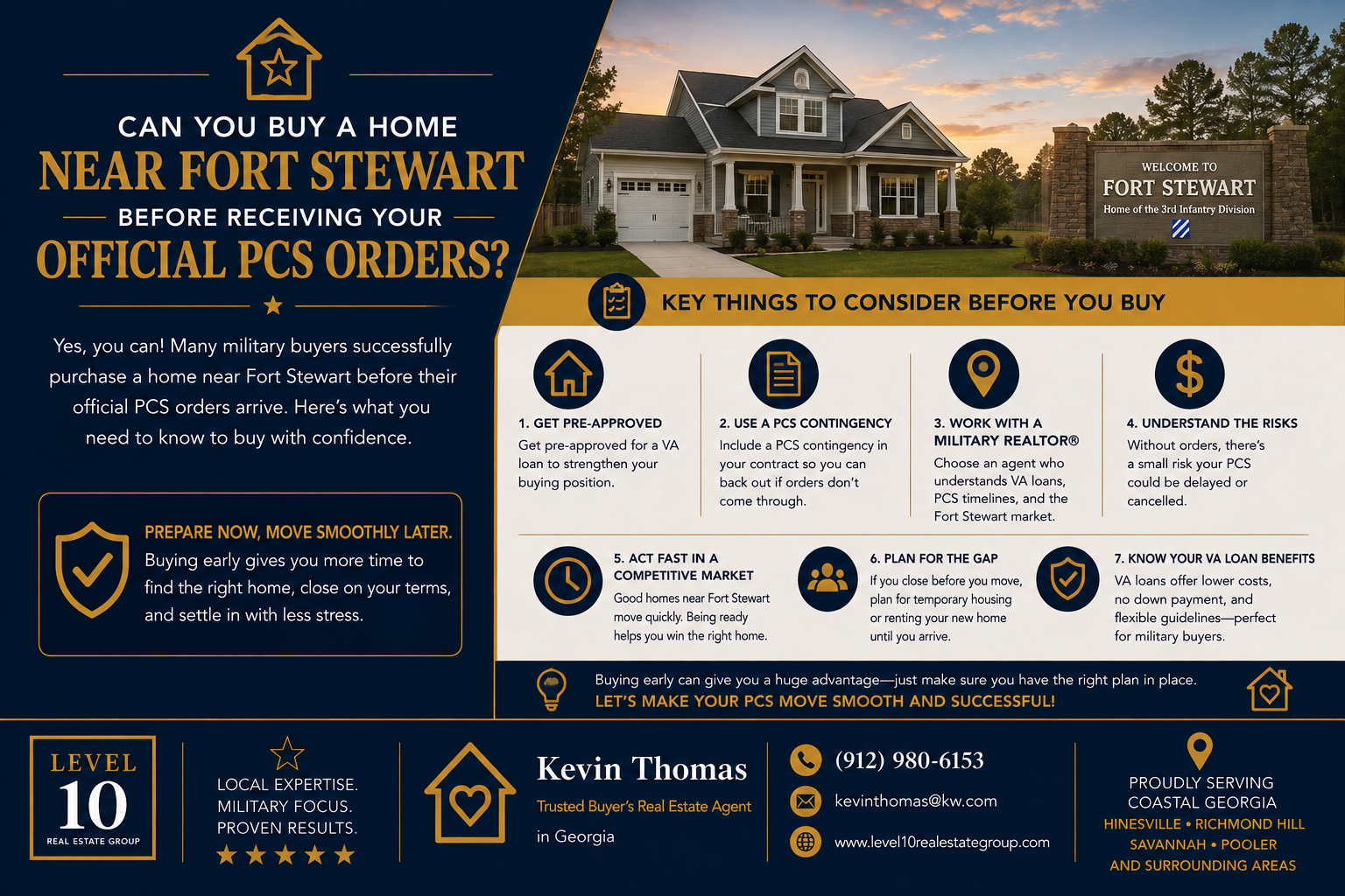 Can You Buy a Home Near Fort Stewart Before Receiving Your Official PCS Orders? header image.