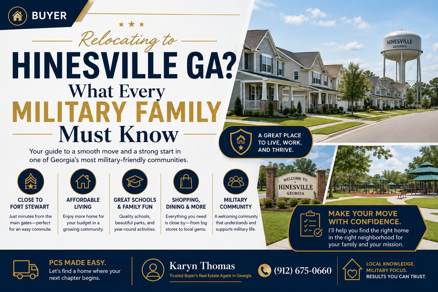 Relocating to Hinesville GA? What Every Military Family Must Know header image.