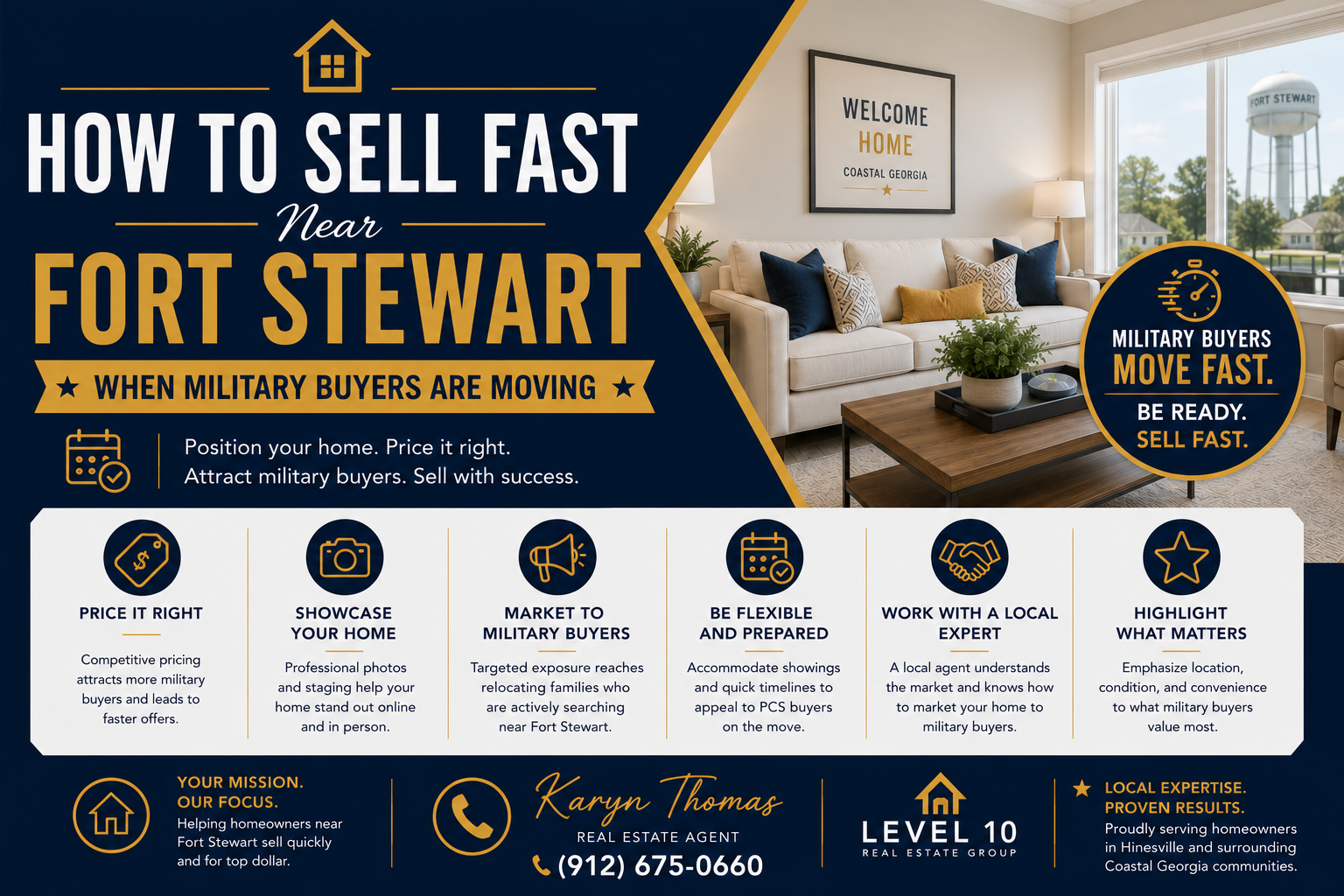 How to Sell Fast Near Fort Stewart When Military Buyers Are Moving header image.