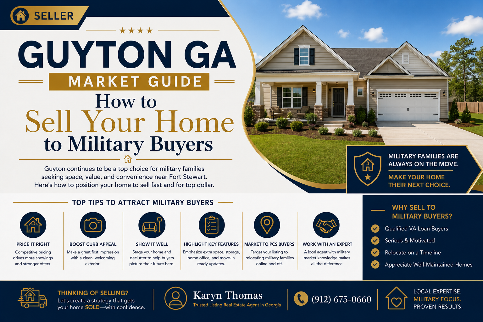Guyton GA Market Guide: How to Sell Your Home to Military Buyers header image.