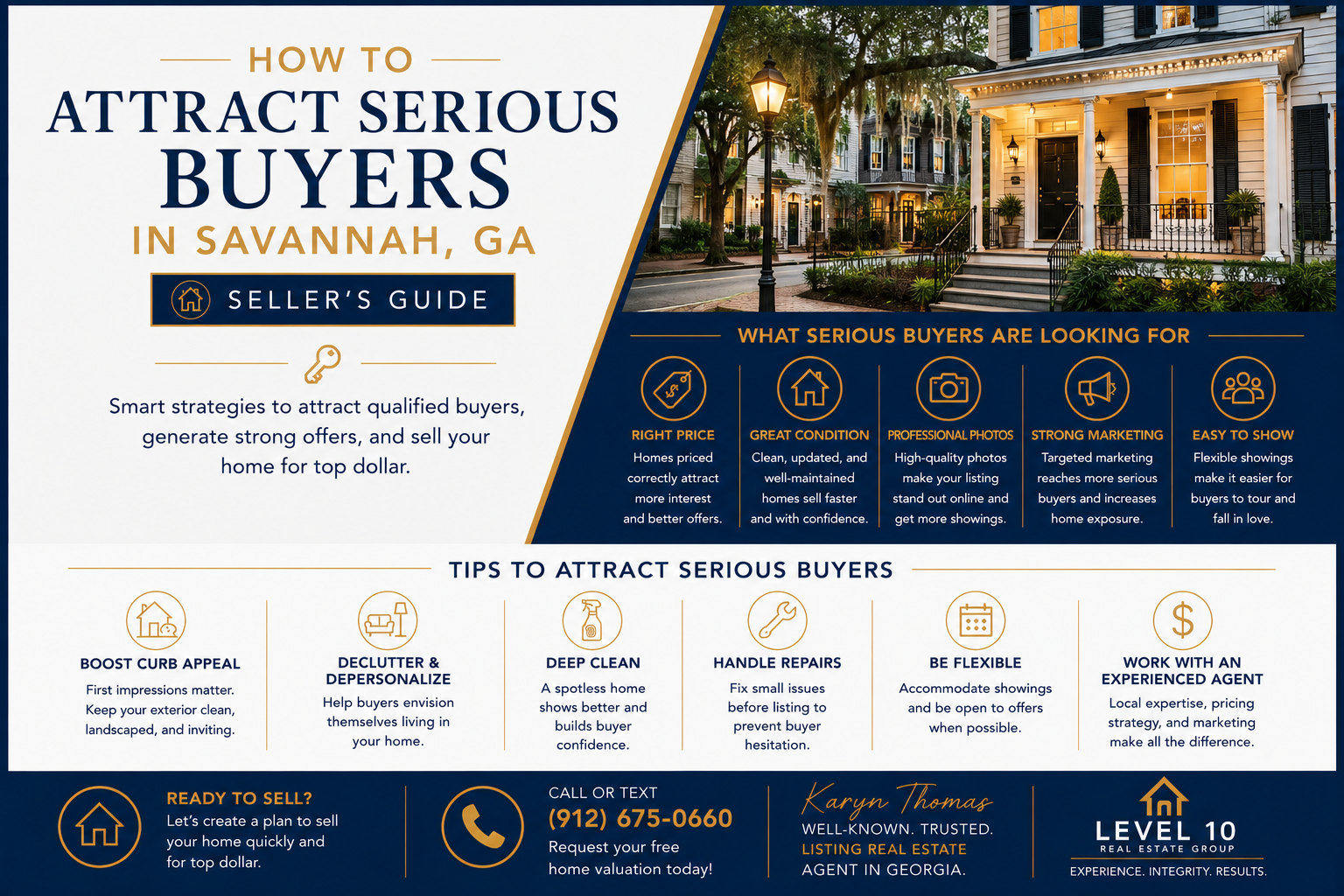 How to Attract Serious Buyers in Savannah GA (Seller’s Guide) header image.