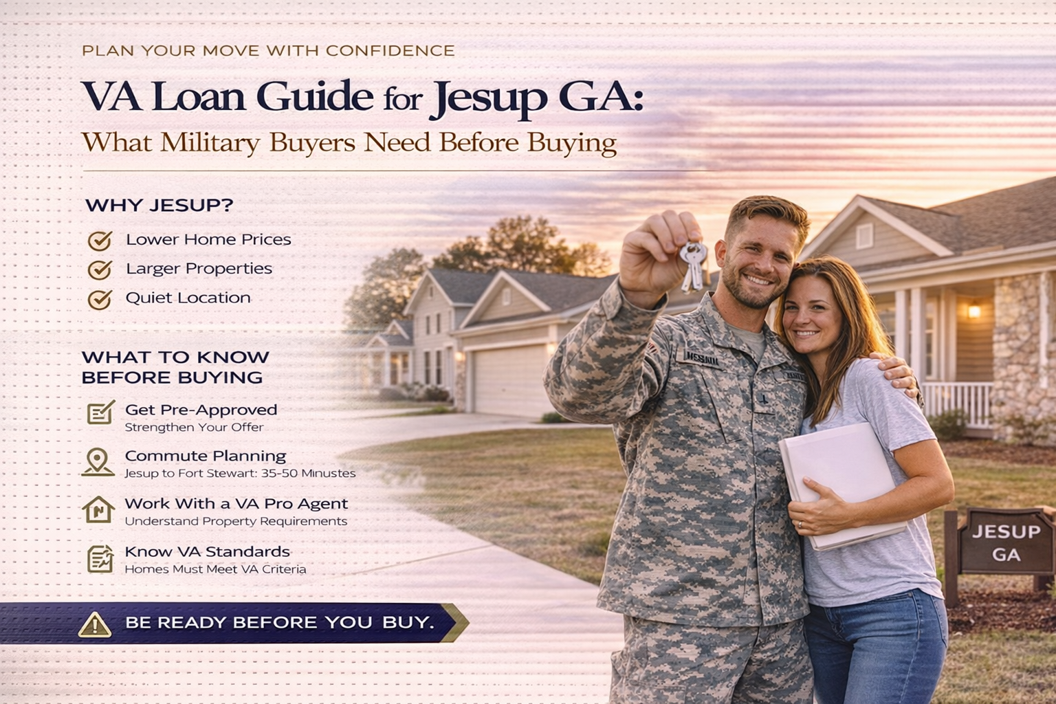 VA Loan Guide for Jesup GA: What Military Buyers Need Before Buying header image.